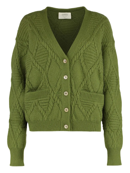  Weekend Max Mara Cable-knit Cardigan - Green 