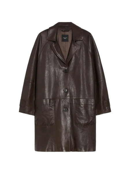  Weekend Max Mara Camino Leather Coat - Brown 