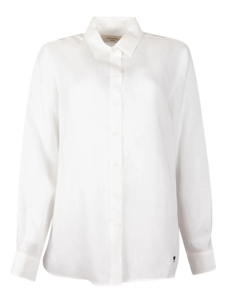  Weekend Max Mara Cuffs Logo Shirt - Neutrals 