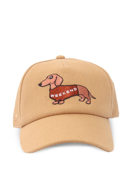  Weekend Max Mara Dog Embroidered Hat - Brown 