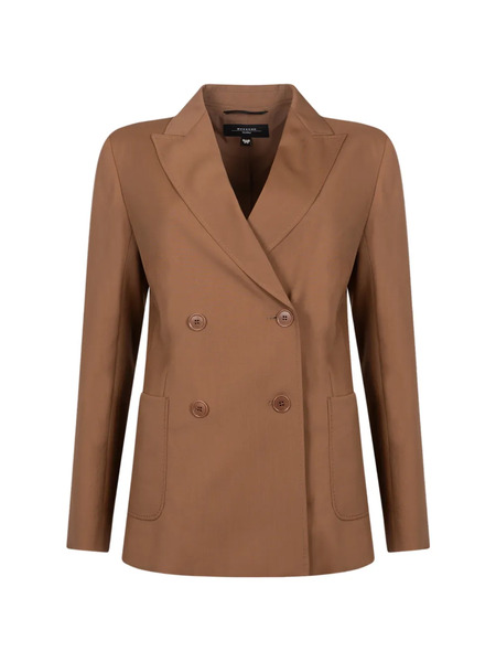  Weekend Max Mara Double-breasted Peak-lapel Blazer - Brown 