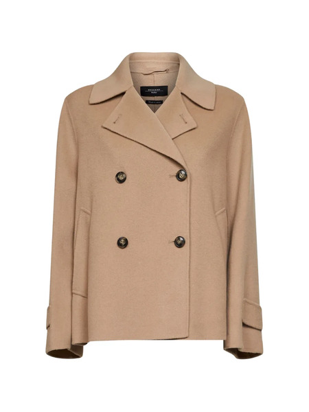  Weekend Max Mara Double-breasted Welt-pocket Coat - Neutrals 