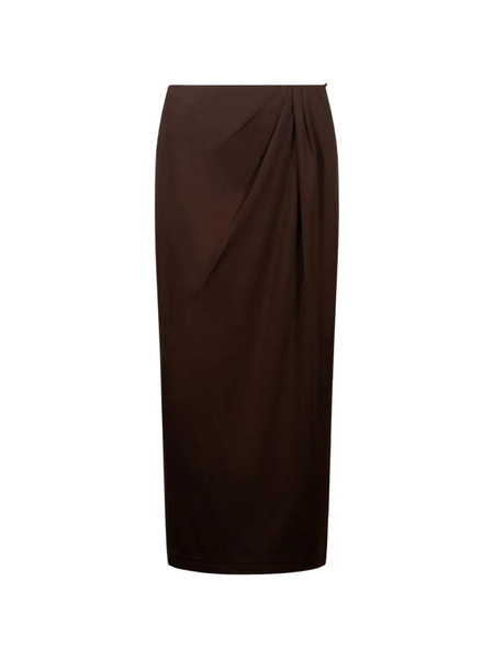  Weekend Max Mara Draped Midi Skirt - Brown 