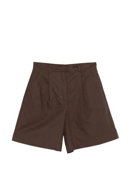  Weekend Max Mara Ecuba Pleated Shorts - Brown 