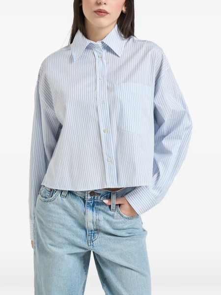  Weekend Max Mara Eden Striped Pocket Shirt - Blue 