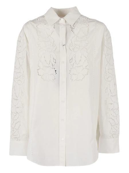  Weekend Max Mara Elmi Floral Lace Shirt - White 