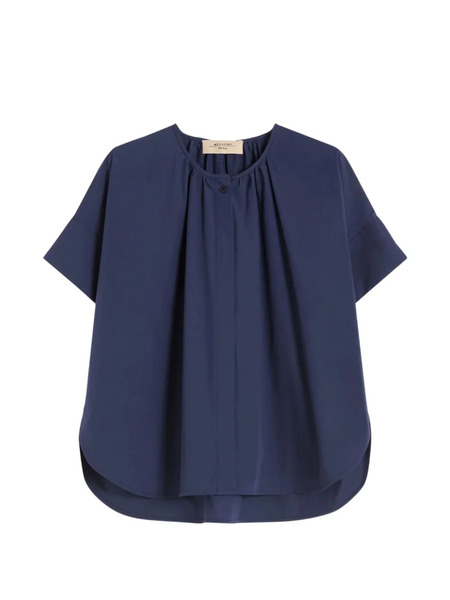  Weekend Max Mara Gathered Blouse - Blue 