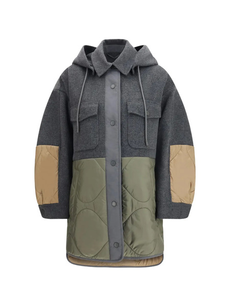  Weekend Max Mara Ossola Hooded Quilted Coat - Grey 