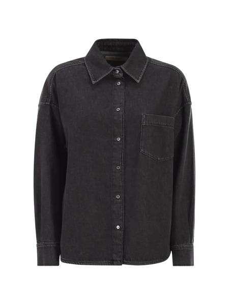  Weekend Max Mara Oversized Pocket Denim Shirt - Black 