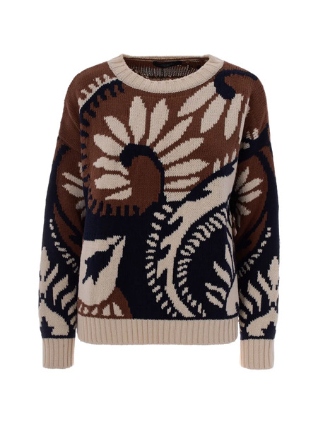  Weekend Max Mara Patterned-jacquard Sweater - Neutrals 