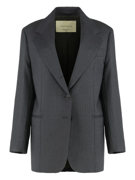 Weekend Max Mara Pinstripe Wool Blazer - Grey 