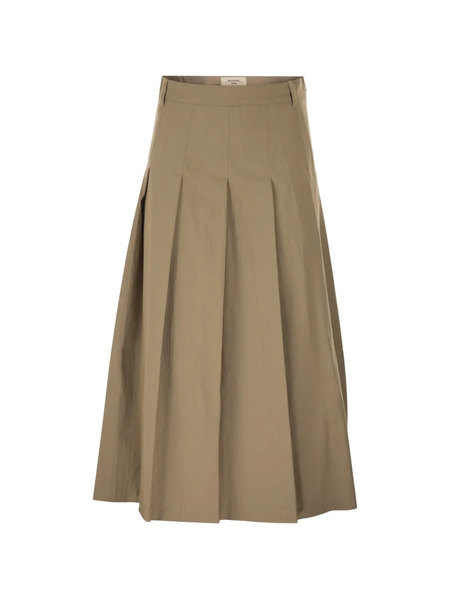  Weekend Max Mara Pleated A-line Skirt - Neutrals 