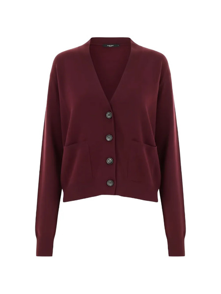  Weekend Max Mara Pocket Button Cardigan - Red 