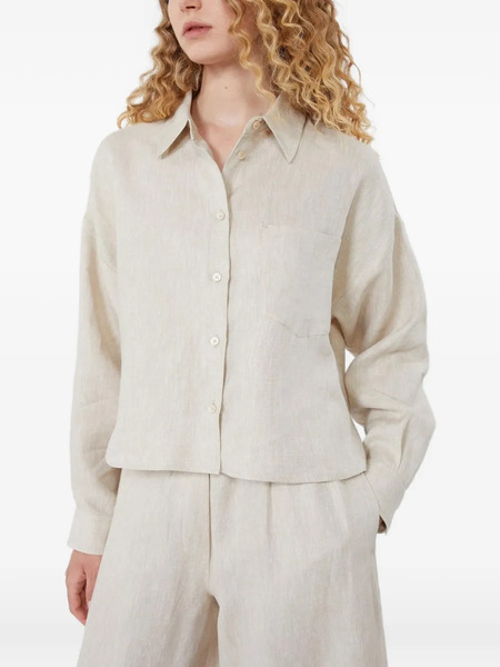  Weekend Max Mara Pocket-detail Linen Shirt - Neutrals 