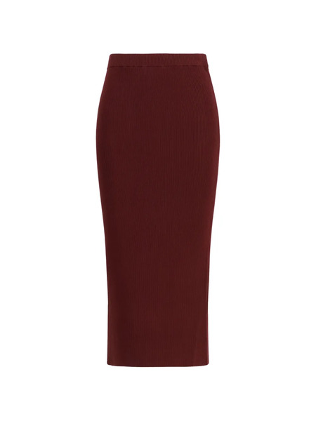  Weekend Max Mara Ribbed-knit Skirt - Red 