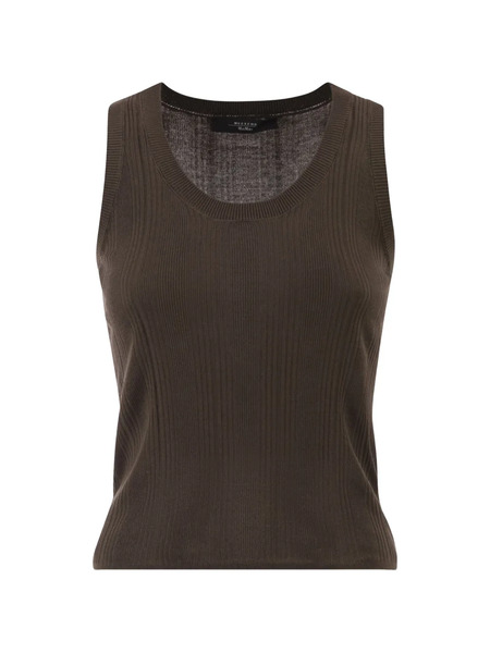  Weekend Max Mara Ribbed Top - Brown 