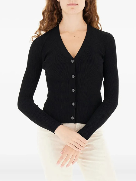  Weekend Max Mara Ribbed V-neck Cardigan - Black 