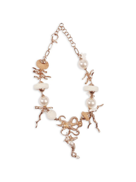  Weekend Max Mara Sea-embellishement Necklace - Pink 
