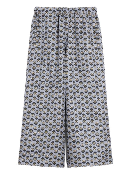  Weekend Max Mara Silk Wide-leg Trousers - Blue 
