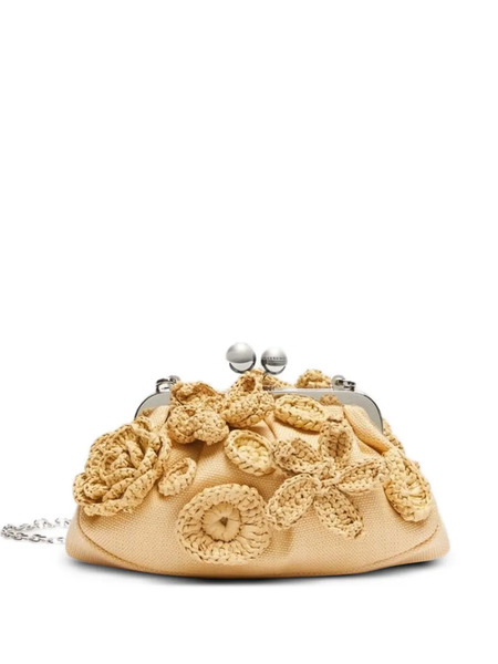  Weekend Max Mara Small Comune Floral-embellished Shoulder Bag - Neutrals 