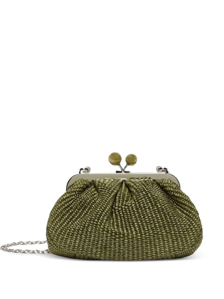  Weekend Max Mara Small Pasticcino Woven Raffia-effect Sphere Tote Bag - Green 