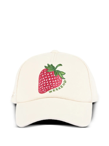  Weekend Max Mara Strawberry Embroidered Hat - Neutrals 