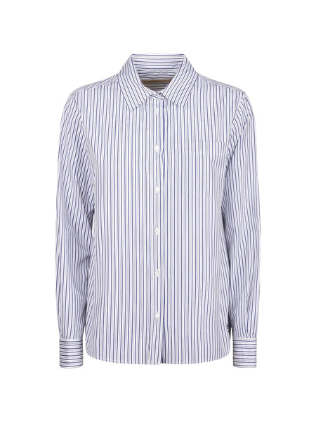  Weekend Max Mara Striped Chest-pocket Shirt - White 