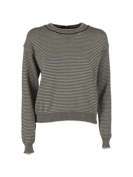  Weekend Max Mara Striped Long-sleeve Top - Black 