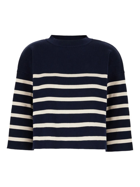  Weekend Max Mara Striped Rib-knit Sweater - Blue 