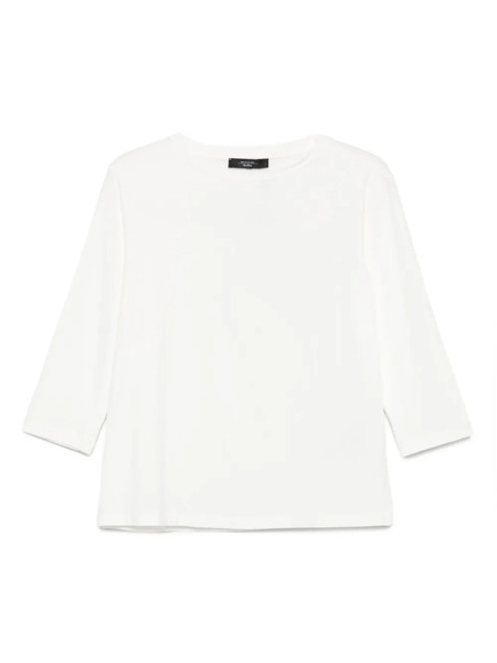  Weekend Max Mara Three-quarter Sleeve Crew-neck Top - White 