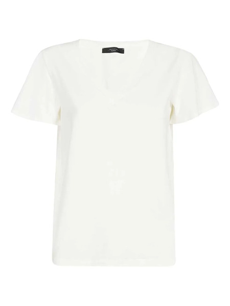  Weekend Max Mara V-neck Short-sleeve T-shirt - White 