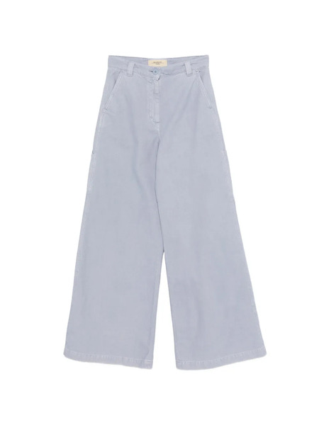  Weekend Max Mara Wide-leg Buttoned Trousers - Blue 