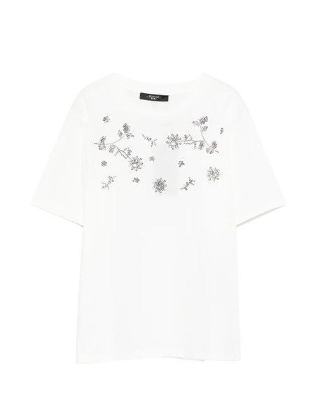  Weekend Max Mara Wkdagile Floral T-shirt - White 