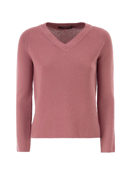  Weekend Max Mara Wkdago V-neck Cotton Sweater - Pink 