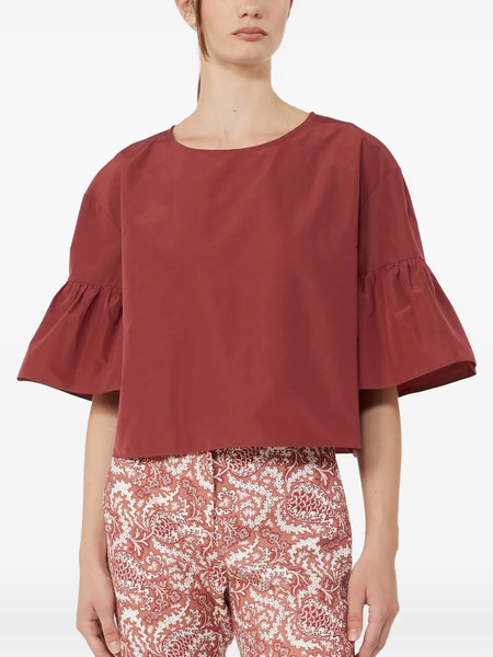  Weekend Max Mara Wkdbreak Ruffled Blouse - Red 