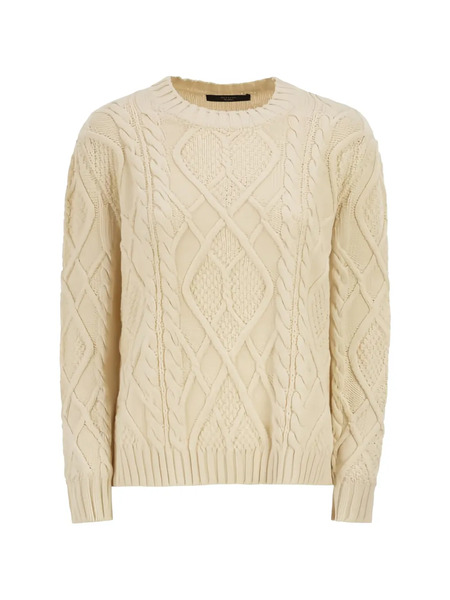  Weekend Max Mara Wkdtenore Cable-knit Crew-neck Sweater - Neutrals 