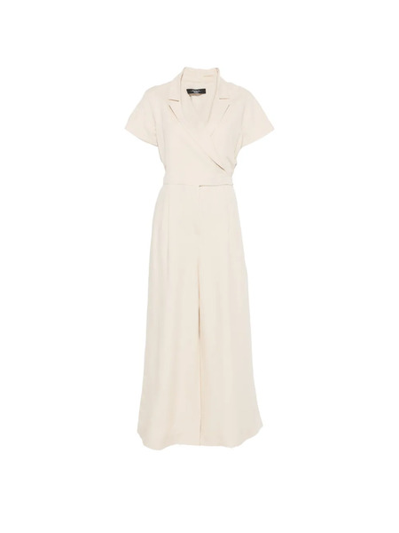  Weekend Max Mara Wrap Culotte Jumpsuit - Neutrals 
