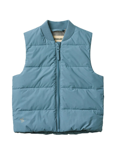  Wheat Padded-design Gilet - Blue 