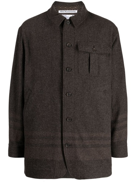  White Mountaineering Classic-collar Button-up Jacket - Grey 