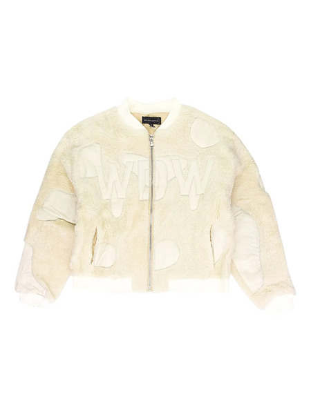  Who Decides War Appliqué Bomber Jacket - Neutrals 