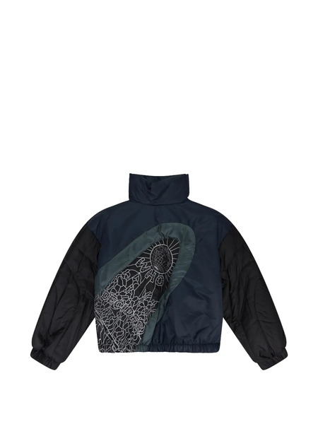  Who Decides War Diagonal Puffer Jacket - Blue 