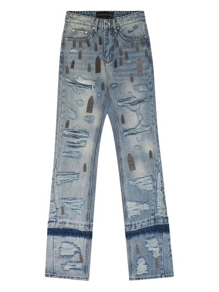  Who Decides War Distressed Jeans - Blue 