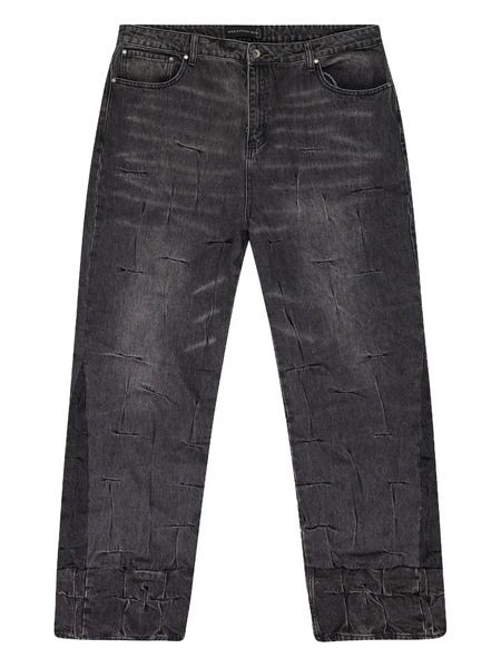  Who Decides War Gathered Straight Jeans - Grey 