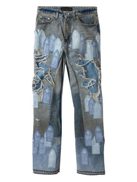  Who Decides War Patched Arch Jeans - Blue 