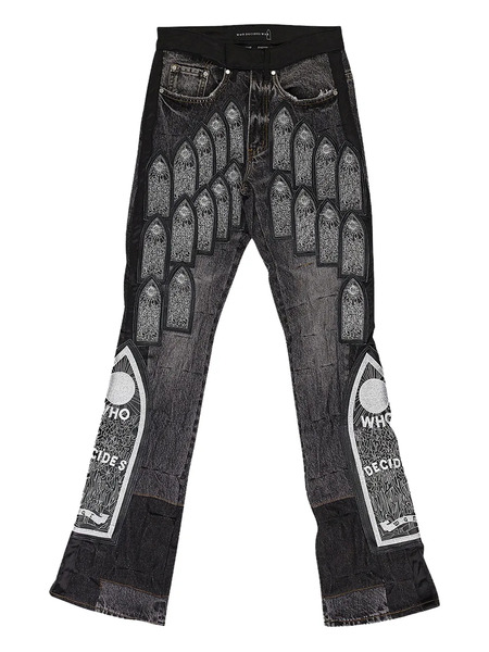  Who Decides War Patched Jeans - Black 