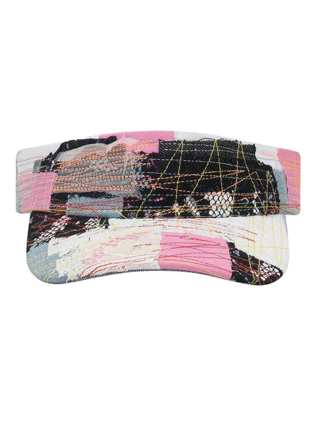  Who Decides War Patchwork Visor Hat - Pink 