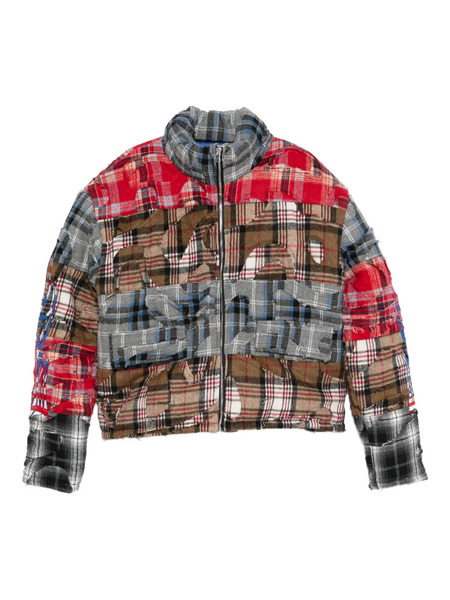  Who Decides War Ruin Patchwork-design Jacket - Brown 