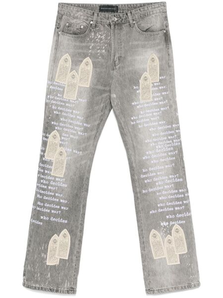  Who Decides War Scripture Jeans - Grey 