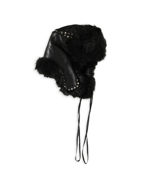  Who Decides War Studded Trapper Hat - Black 