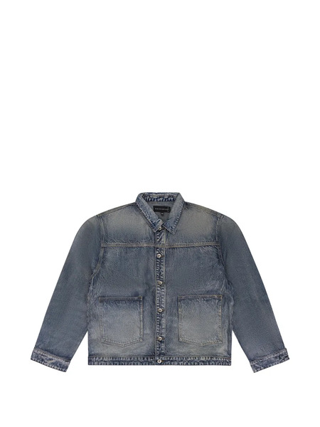  Who Decides War Waxed Denim Jacket - Blue 